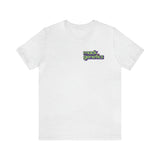 Classic Mackgenetics Stoner Leaf Tee (Easter Pink) With Mackgenetics Word Stack in Front