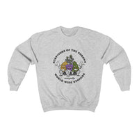 "Survivors Of The Corona World Wide Stoners" Crewneck Sweatshirt With MG Cannabis Seed In The Back"