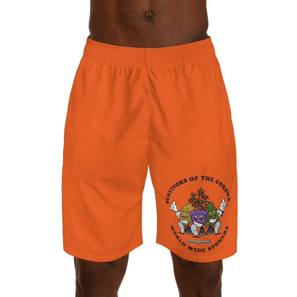 Survivors of the Corona World Wide Stoners Jogger Shorts (Orange Rover)